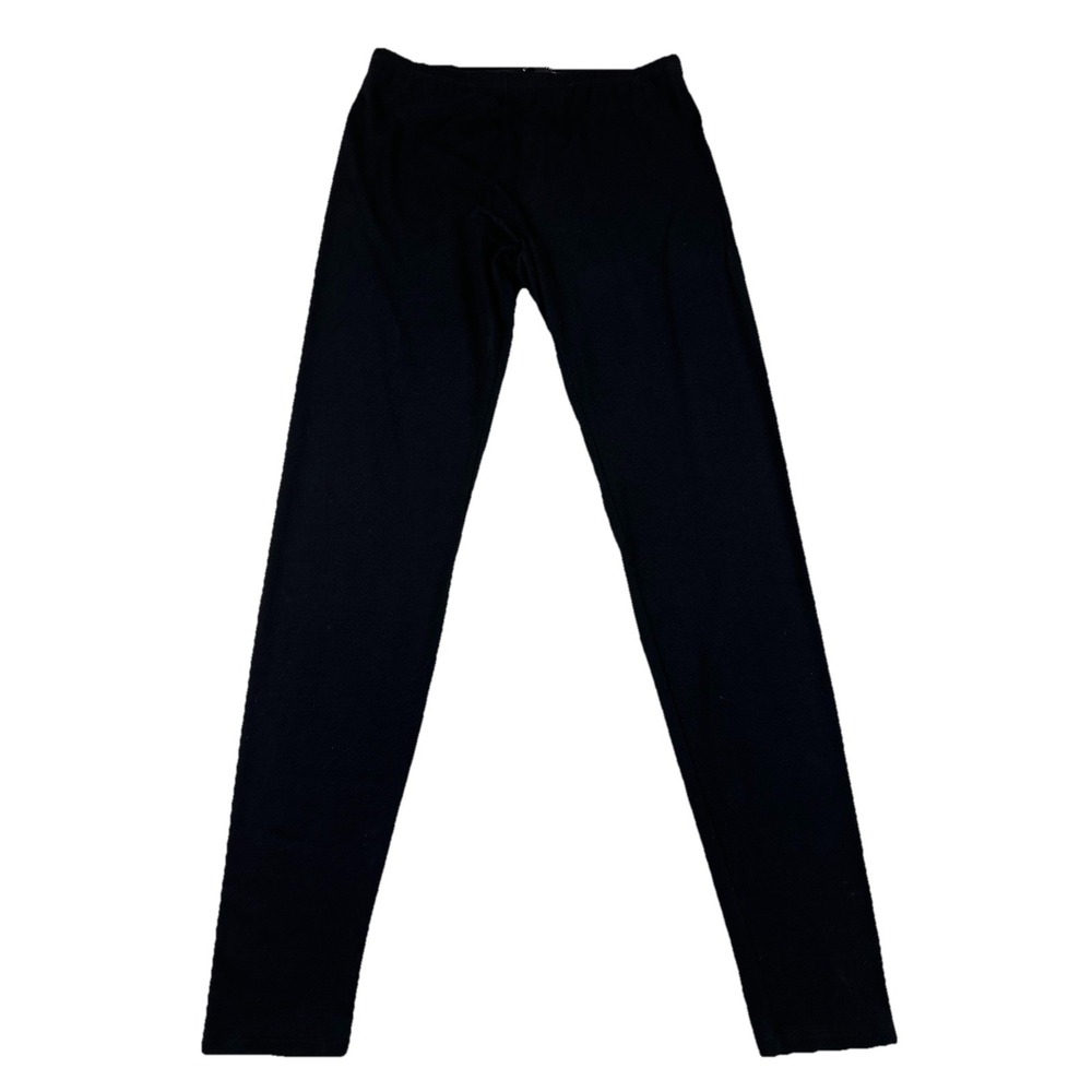 Eileen Fisher Jersey Knit High Waisted Leggings Pull On Stretch Elastic Black Sm
